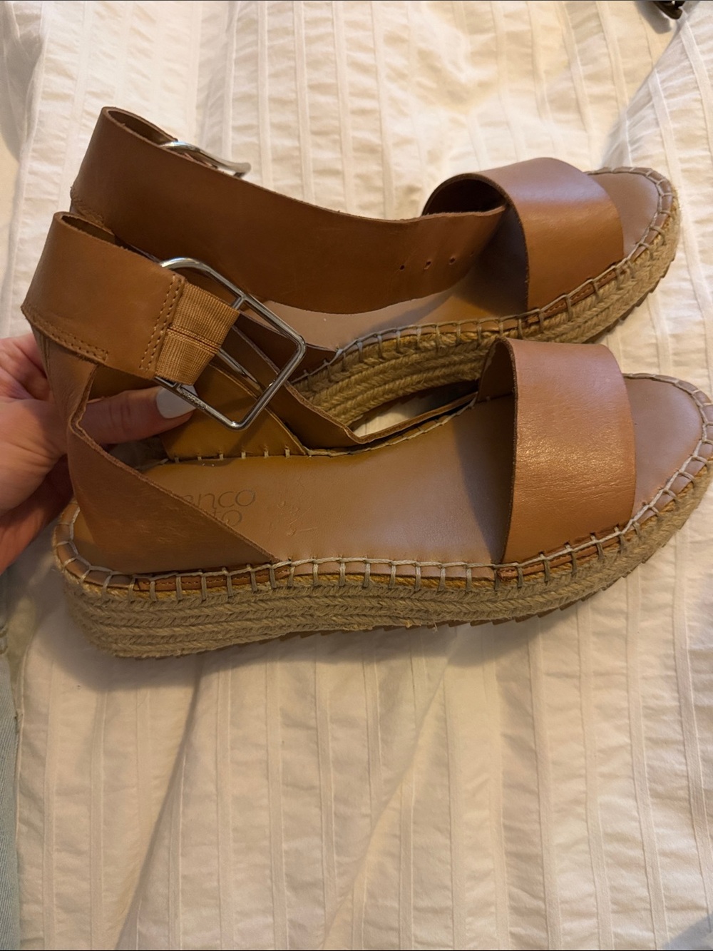 Women's Tan Espadrille Platform Sandals
